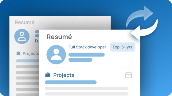 Resume of React developers for hire
